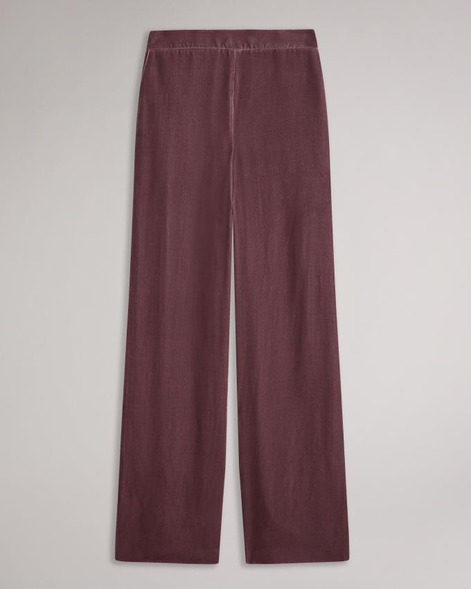 Pantalon Ted Baker Velvet Wide Leg Grise Marron Femme | IEG-10640532